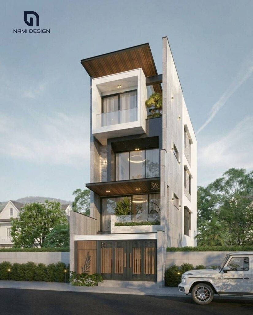 Nhà phố 4 mặt thông thoáng · phối cảnh thiết kế
